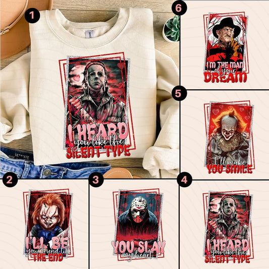 Sweatshirt T-Shirt Crewneck Valentines - Horror Love Collection