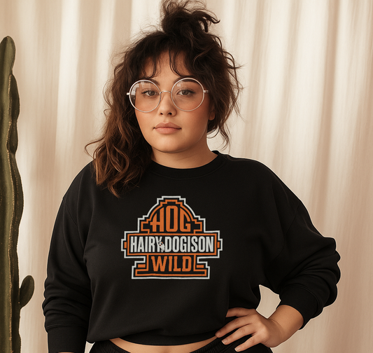 T-Shirt Crewneck Hairy Dogison Wild Motorcycle Style