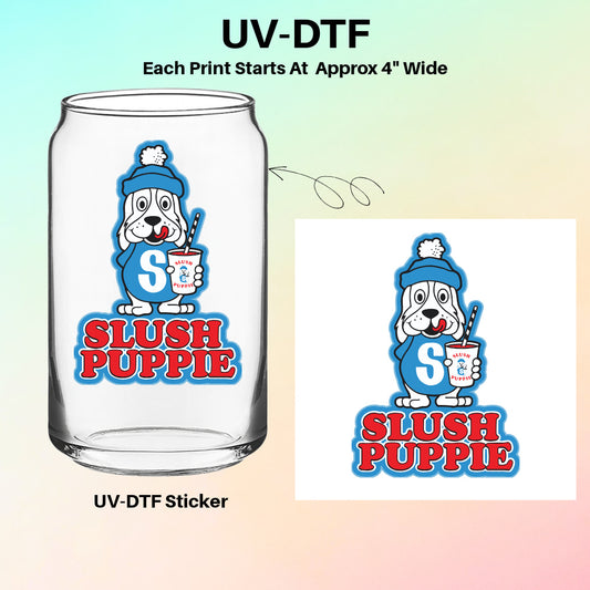 UV-DTF Stickers – Slush Puppie Retro Logo