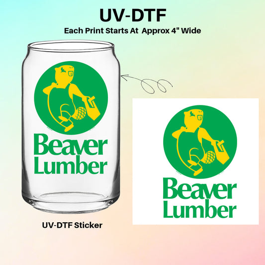 UV-DTF Stickers – Beaver Lumber Retro Logo