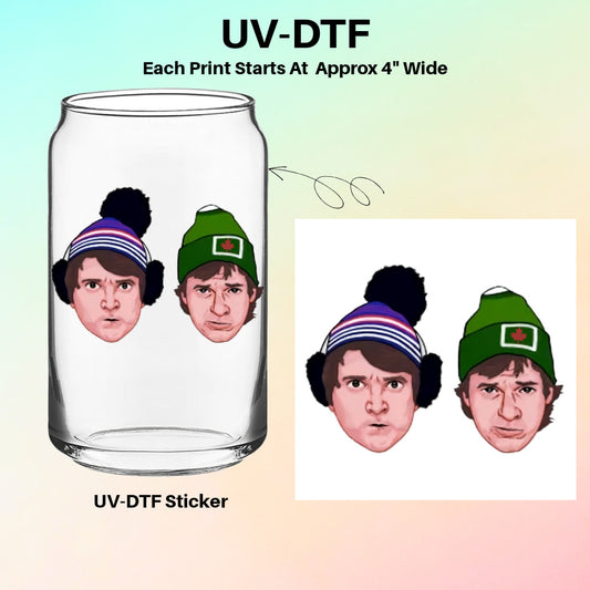 UV-DTF Stickers – Canadian Winter Toque Faces