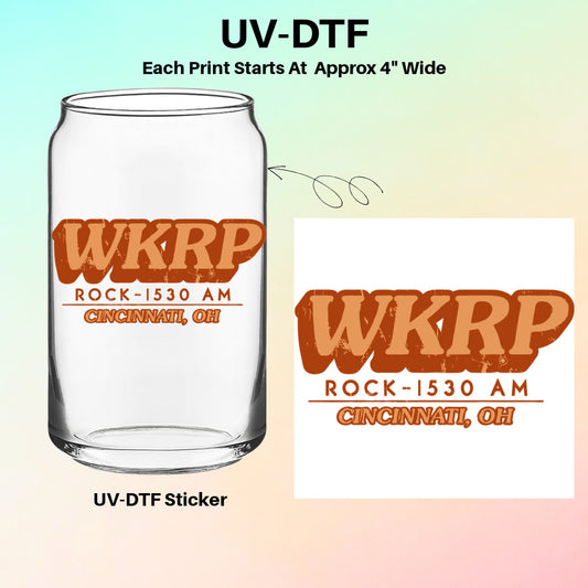 UV-DTF Stickers – WKR-P 1530 AM Cincinnati Retro Logo