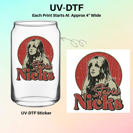 UV-DTF Stickers – S- Nicks Retro Circle Design