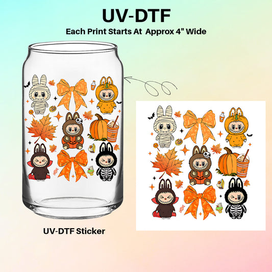 UV-DTF Cup Sticker – Autumn Labubuu Spooky Set