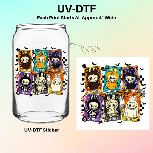 UV-DTF Cup Sticker – Cute Halloween Characters