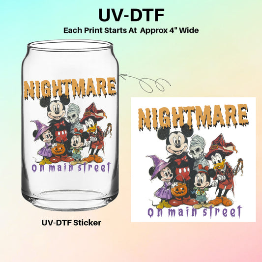 UV-DTF Cup Sticker – Halloween Characters Edition