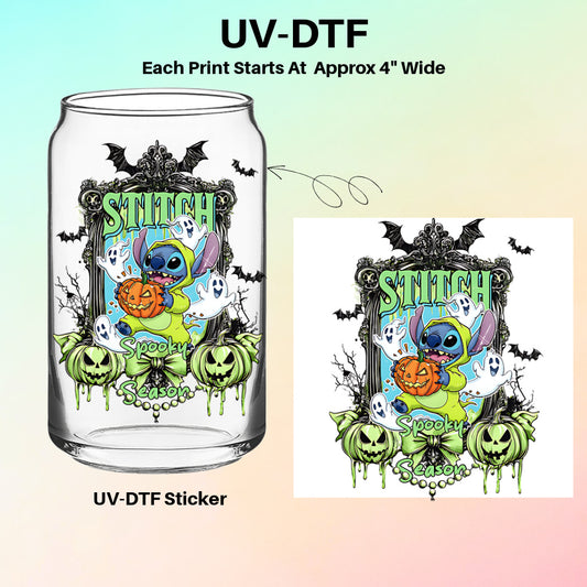 UV-DTF Cup Sticker – Halloween Stitch Design
