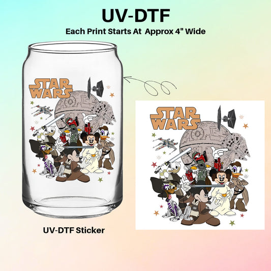 UV-DTF Cup Sticker – Starr Wars Mashup Design