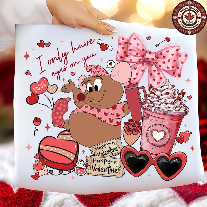 T-Shirt Crewneck  Valentines – I Only Have Eyes on You Cute Valentine Bear