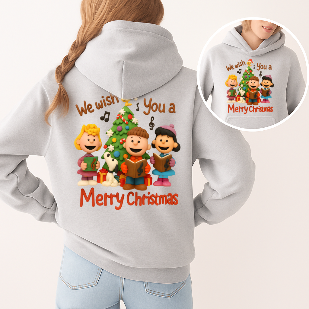 Sweatshirt Hoody – Claymation Style Christmas Carolers