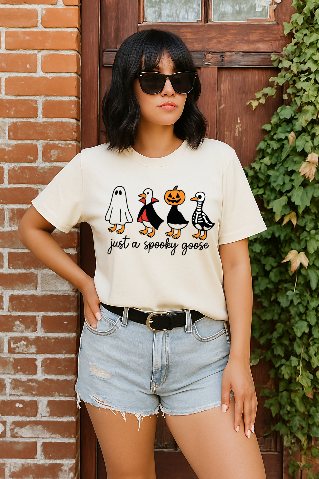 DTF Transfer Just a Spooky Goose – Halloween Goose Design