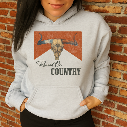 DTF Transfer Raised on Country – Vintage Longhorn Western