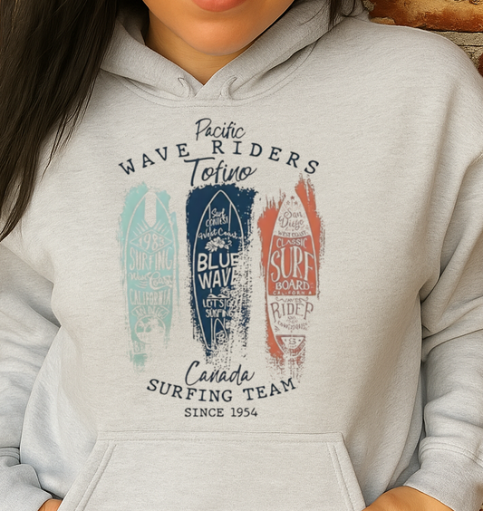 DTF Transfer Pacific Wave Riders Tofino Vintage Surf Canada