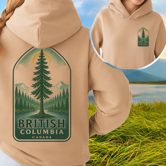 DTF Transfer British Columbia Wilderness Hoodie – Canada Nature Design