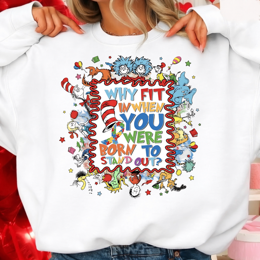 DTF Transfer Born to Stand Out Whimsical Graphic
