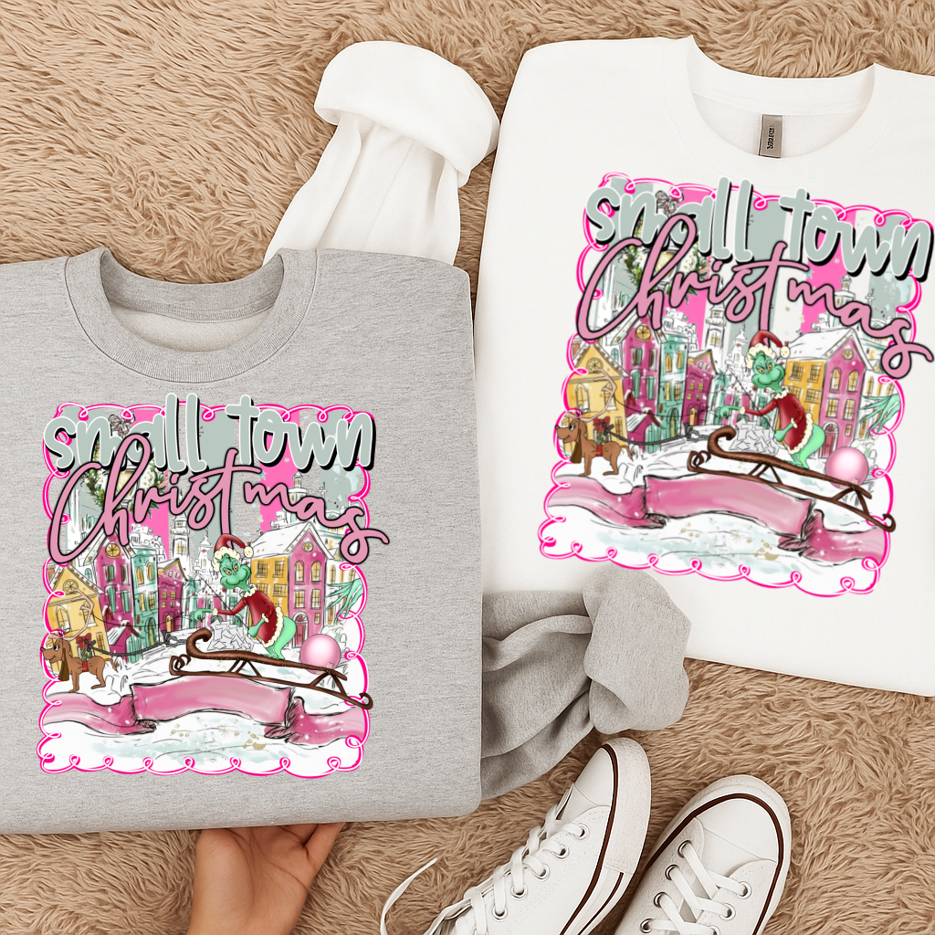 DTF Transfer Small Town Christmas Winter Scene