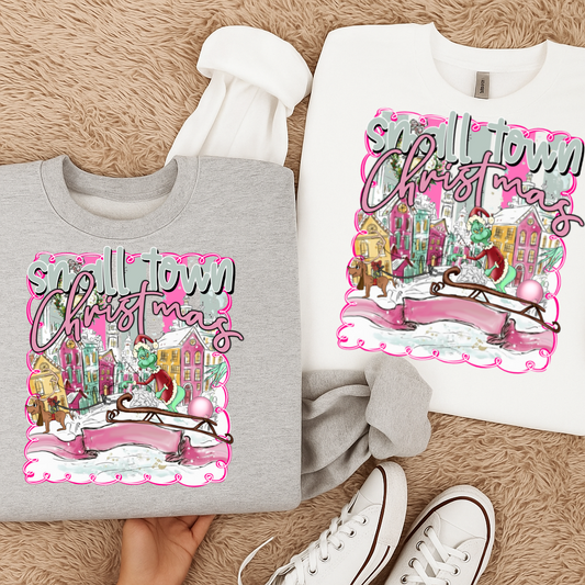 DTF Transfer Small Town Christmas Winter Scene