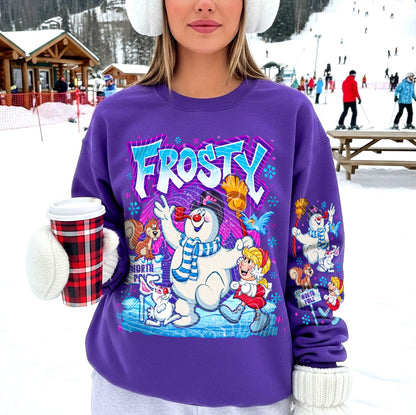 Sweatshirt Or Hoodie Vintage Frostty Christmas Design