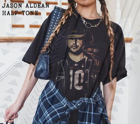 DTF Transfer Halftone Country Music Artist