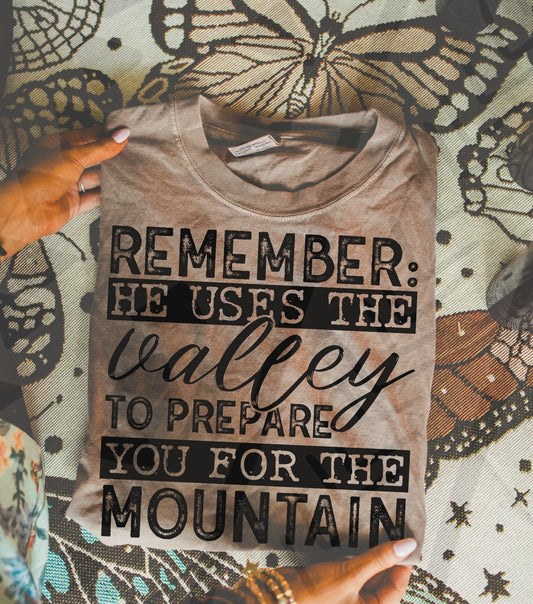 DTF Transfer Valley to the Mountain Christian Faith Quote