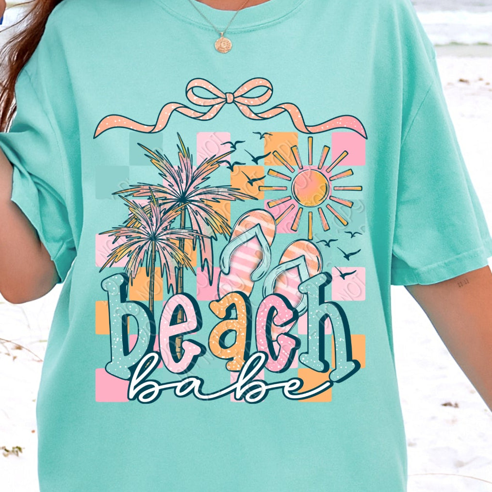 DTF Transfer Beach Babe Bright Summer Vacation