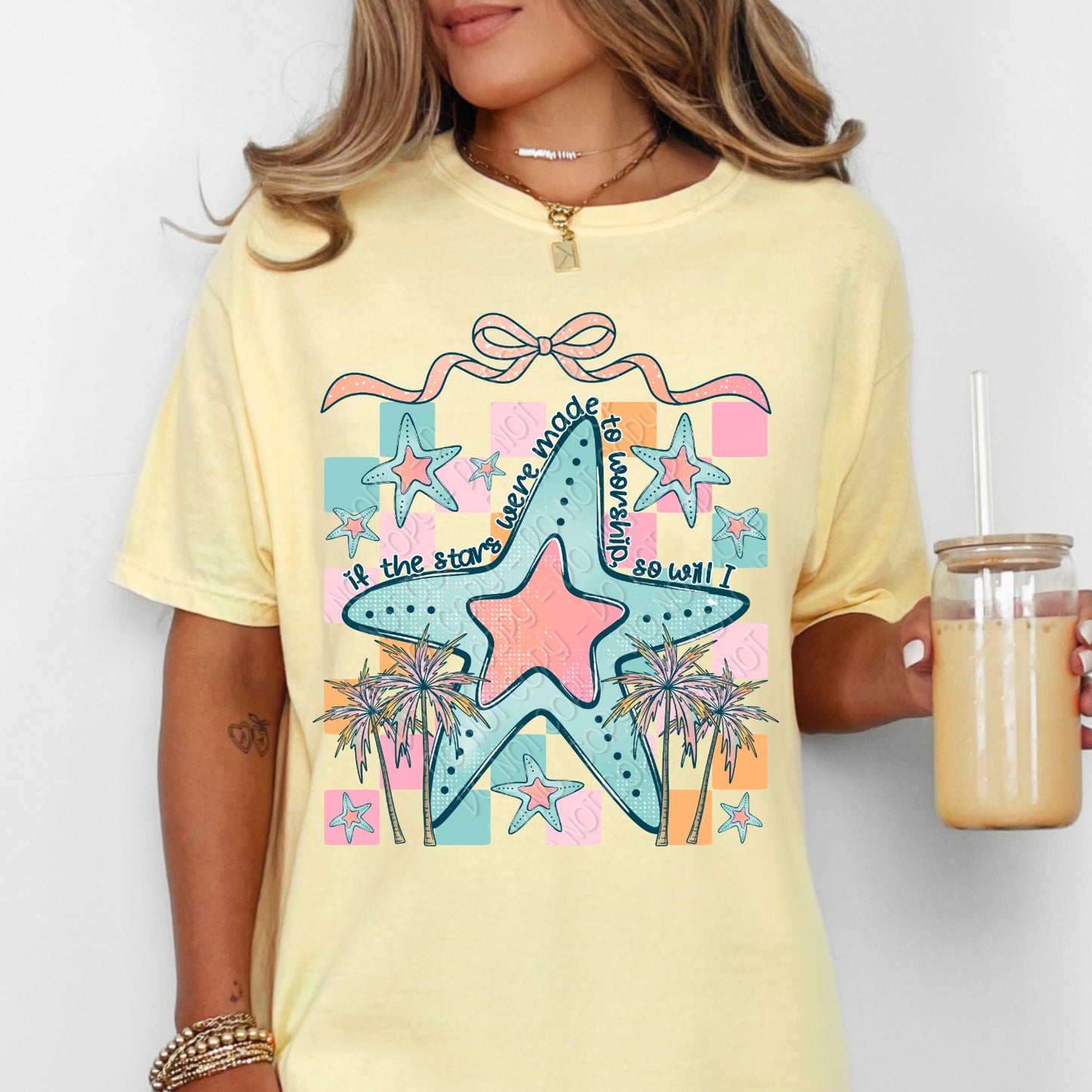 DTF Transfer Made to Worship Christian Design