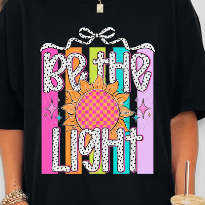 DTF Transfer Be The Light Color Block Sunflower Faith