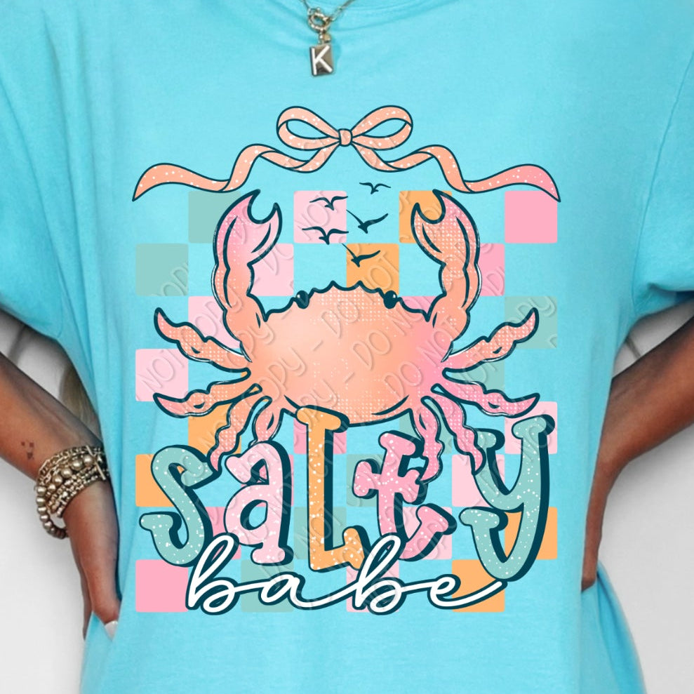DTF Transfer Salty Babe Crab Ocean
