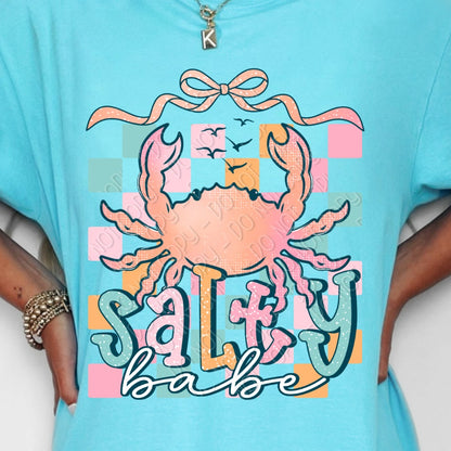 DTF Transfer Salty Babe Crab Ocean