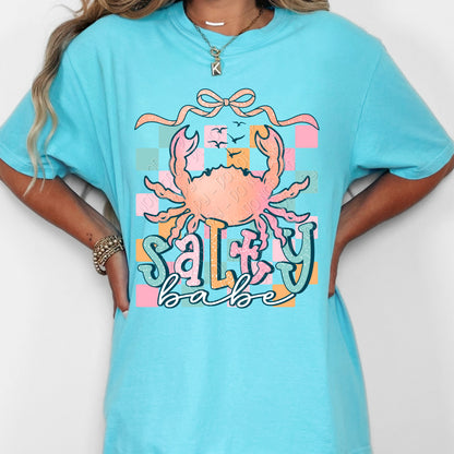 DTF Transfer Salty Babe Crab Ocean