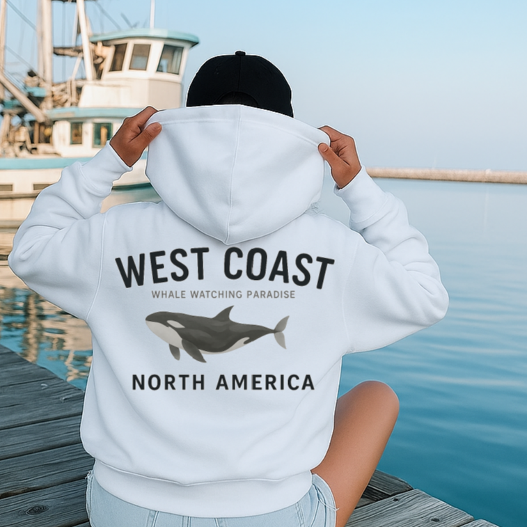 T-Shirt Crewneck Hoody West Coast Whale Watching – British Columbia