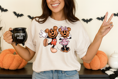 T-Shirt Hoody Pumpkin Mouse Duo – Halloween