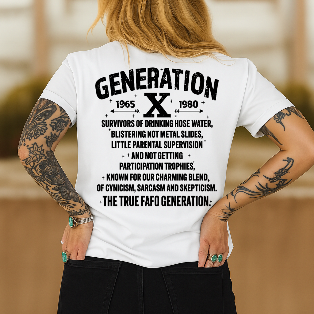 T-Shirt Crewneck Generation X 1965–1980 Vintage Statement