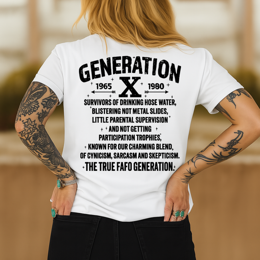 T-Shirt Crewneck Generation X 1965–1980 Vintage Statement
