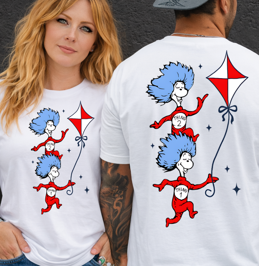 DTF Transfer Playful Blue-Haired The THINGS