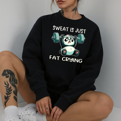 DTF Transfer Workout Panda “Sweat Is Just Fat Crying”