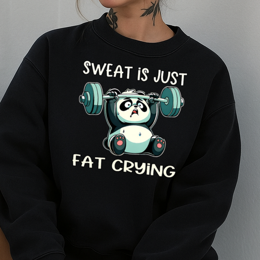 DTF Transfer Workout Panda “Sweat Is Just Fat Crying”