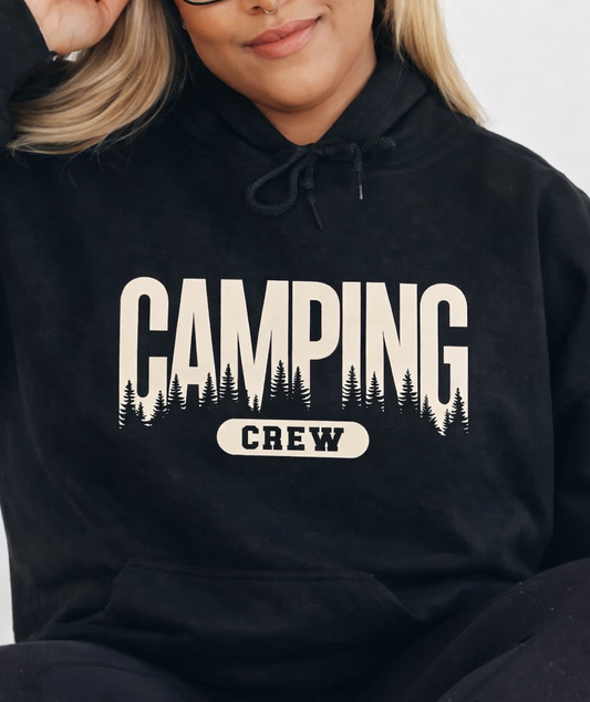 DTF Transfer Camping Crew Pine Forest Silhouette