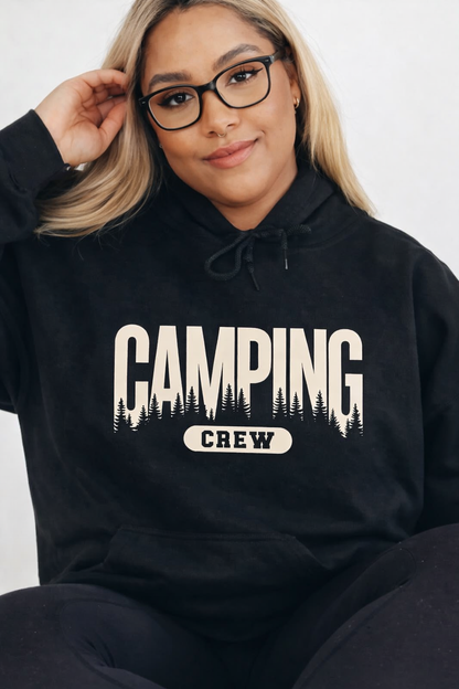 DTF Transfer Camping Crew Pine Forest Silhouette