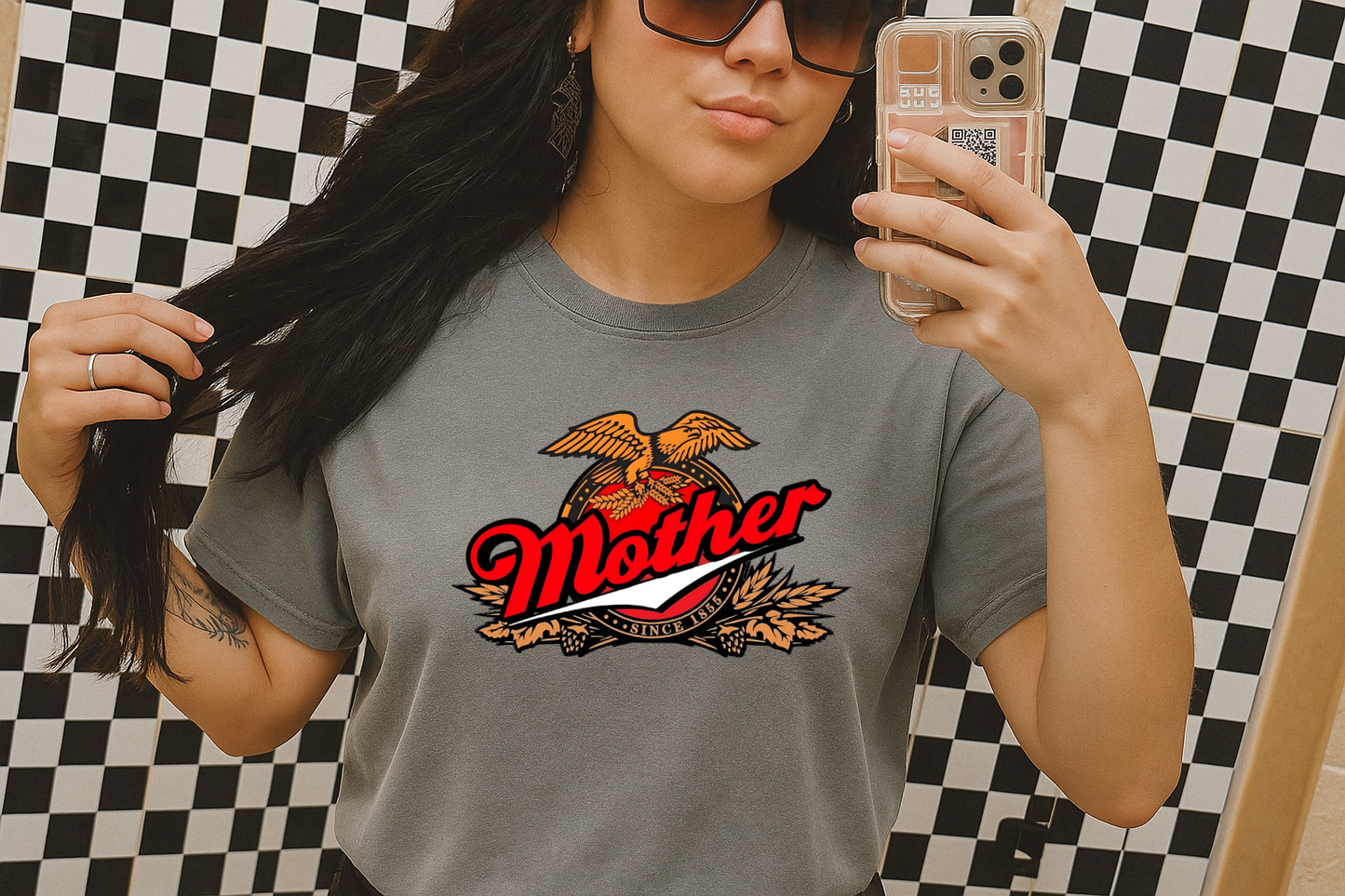 T-Shirt Sweatshirt Mother Eagle Bold Red Vintage – One Hell of a Mom