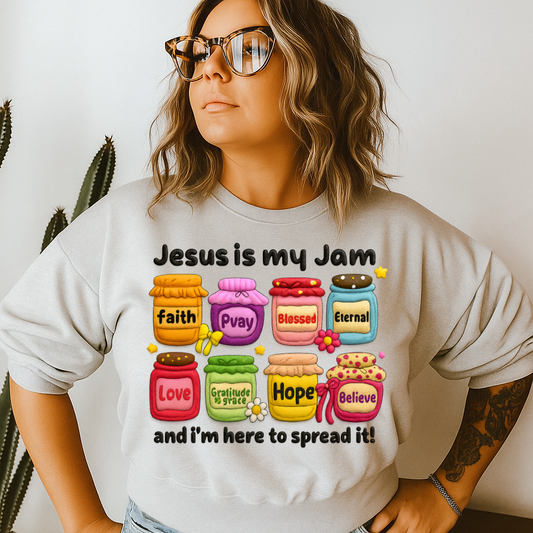 DTF Transfer Jesus Is My Jam – Faith, Hope & Love
