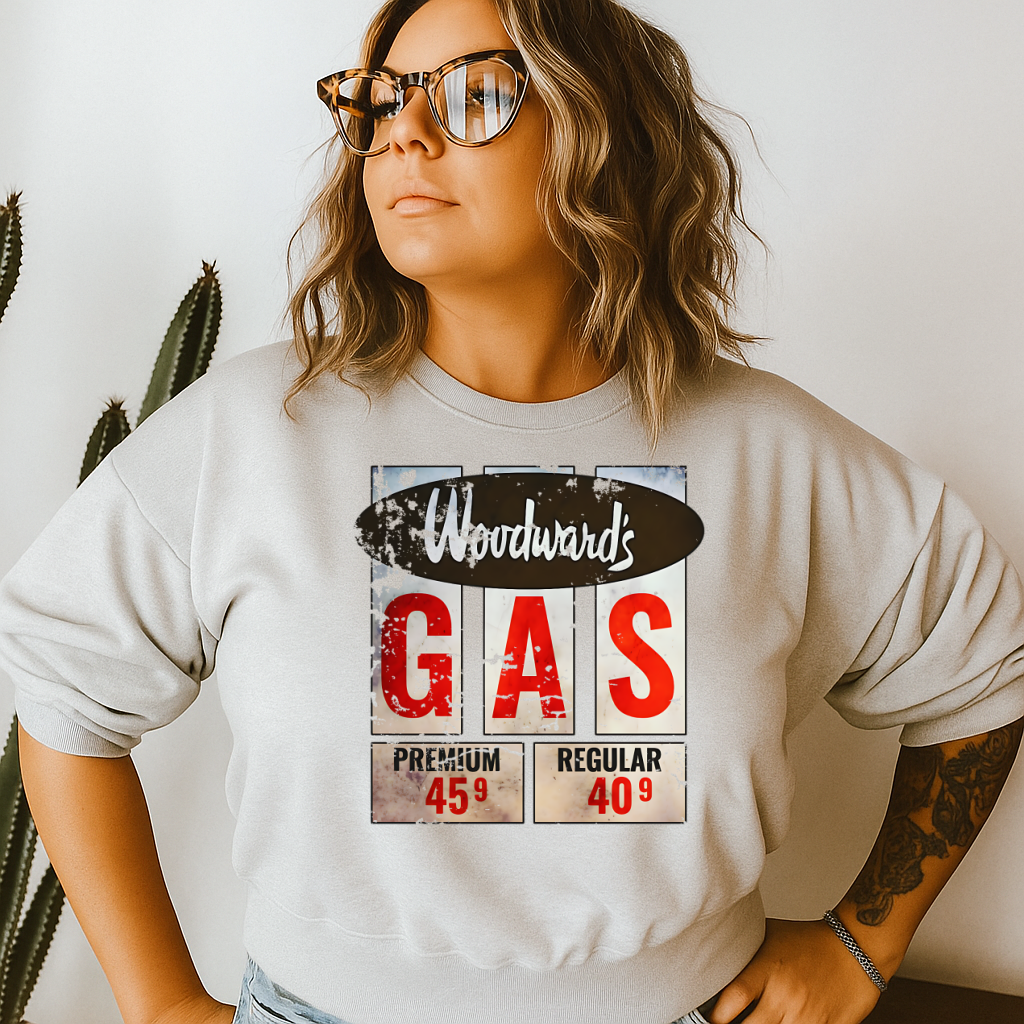 DTF Transfer Canadian Woodwards Gas Retro Design