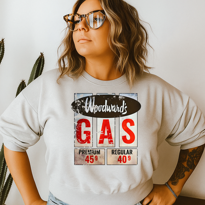 DTF Transfer Canadian Woodwards Gas Retro Design