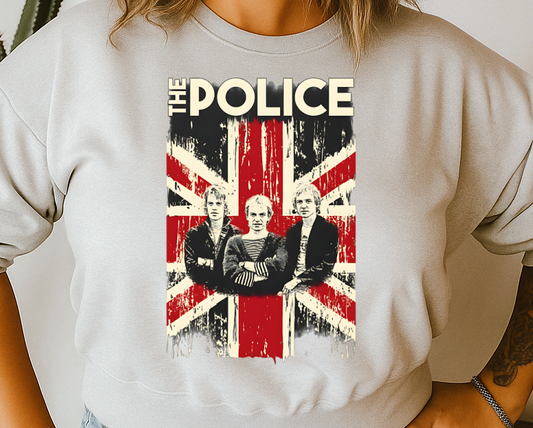 DTF Transfer – British Punk Rock Trio Union Jack Inspired Graphic