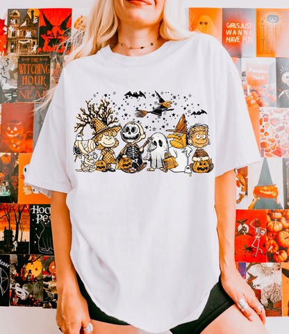 T-Shirt Hoody Halloween Pea-nuts Gang Trick-or-Treat Crew – Charlie B