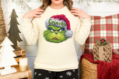 DTF Transfer – Green Man  Christmas Crewneck Design