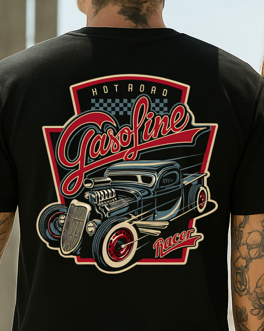 DTF Transfer Gasoline Racer Vintage Car