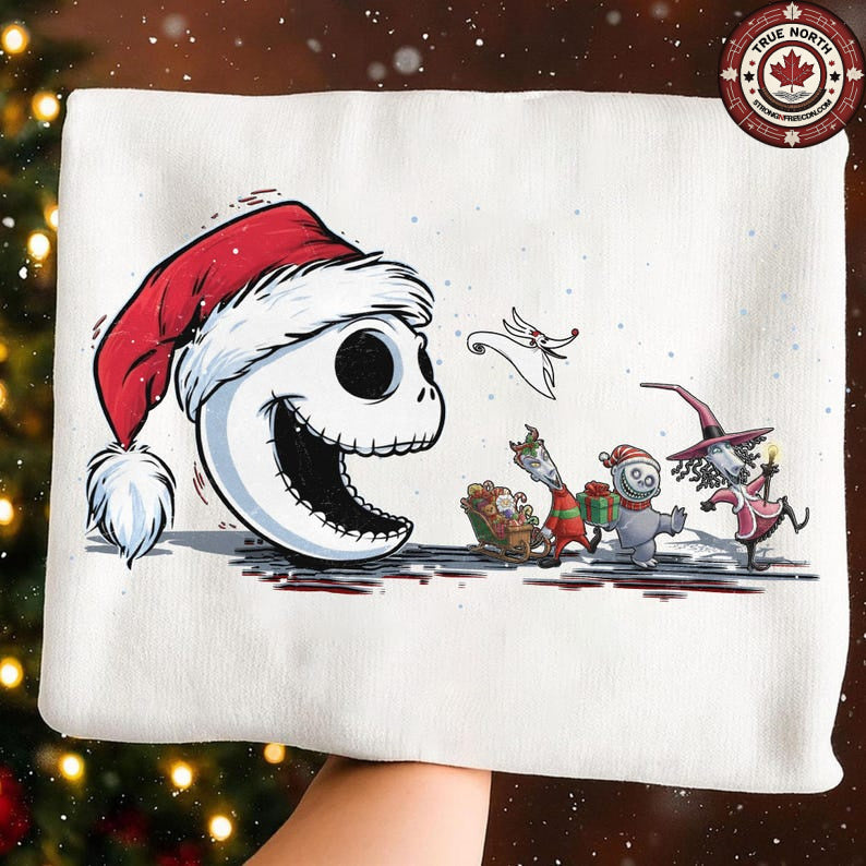 Sweatshirt Or Hoodie  Jack Christmas Santa Hat & Crew Design