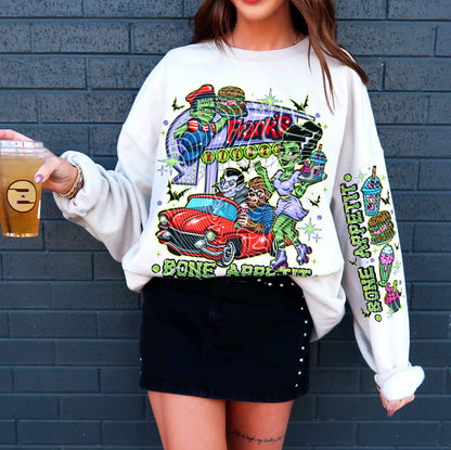 T-Shirt Sweatshirt Hoody Retro Halloween Diner – Bone Appétit Monster Mash