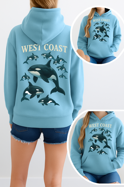 T-Shirt Hoodie Crewneck West Coast Orca – Pacific Northwest Ocean Wildlife Garment Design